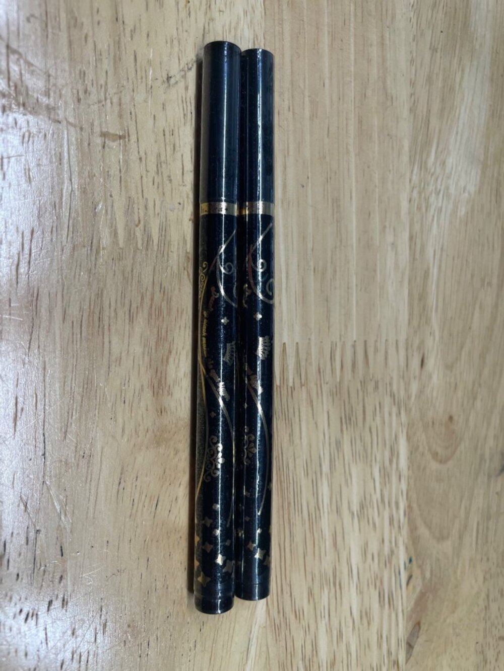 New Sealed Makeup Pencil Bundle Set of 2 Black & Gold Cosmetic Pencils